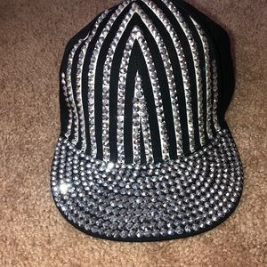 Studded Black Snapback Hat